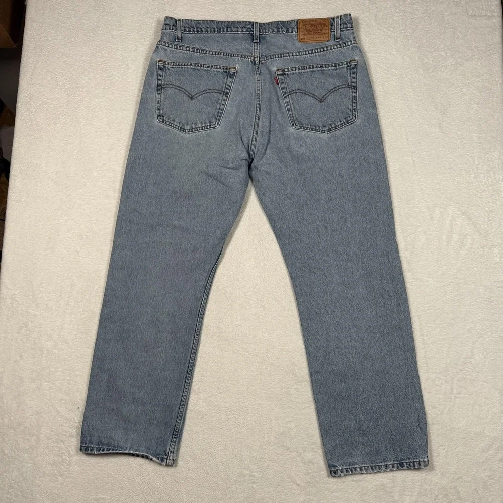 Levis 505 Jeans Mens 40x30 Blue Regular Fit Medium Wash Denim Vintage‎ 98 USA